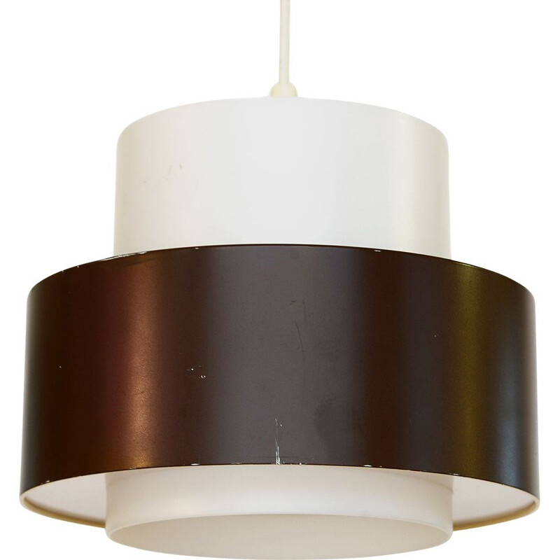 Vintage pendant lamp "Cylindus" by Uno and Östen Kristiansson for Luxus, Sweden 1970