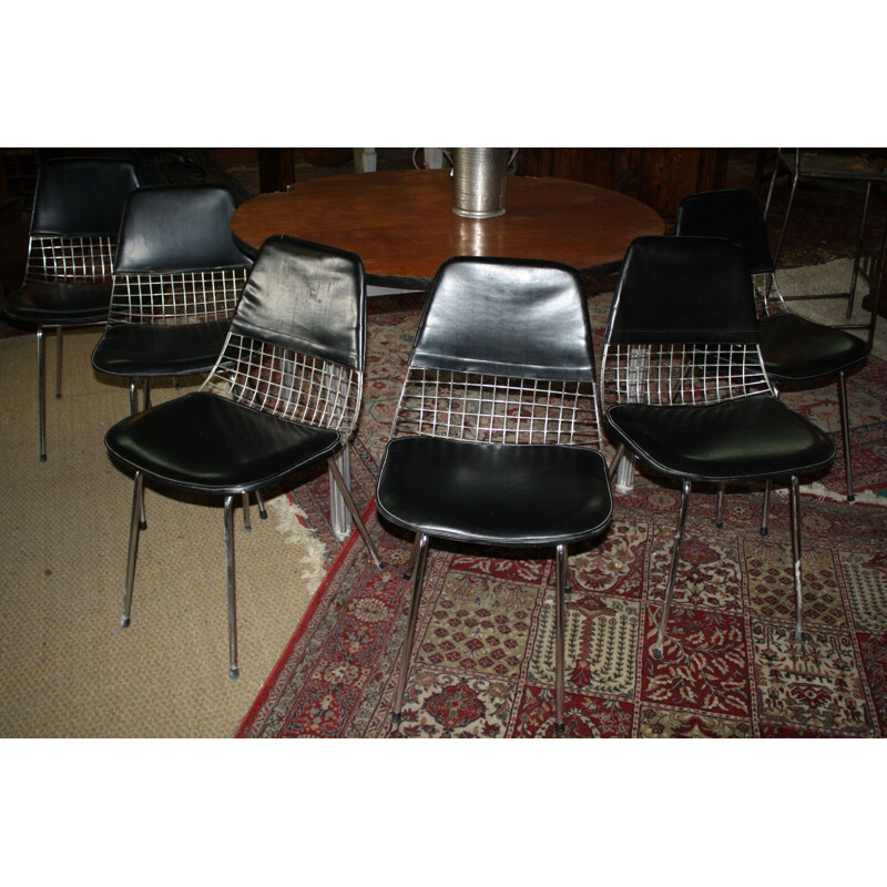 Set of 6 vintage chairs in the taste of C.Eames 1970