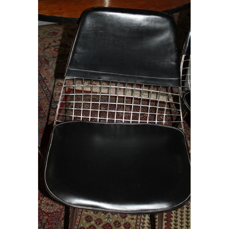 Ensemble de 6 chaises vintage dans le goût de C.Eames 1970
