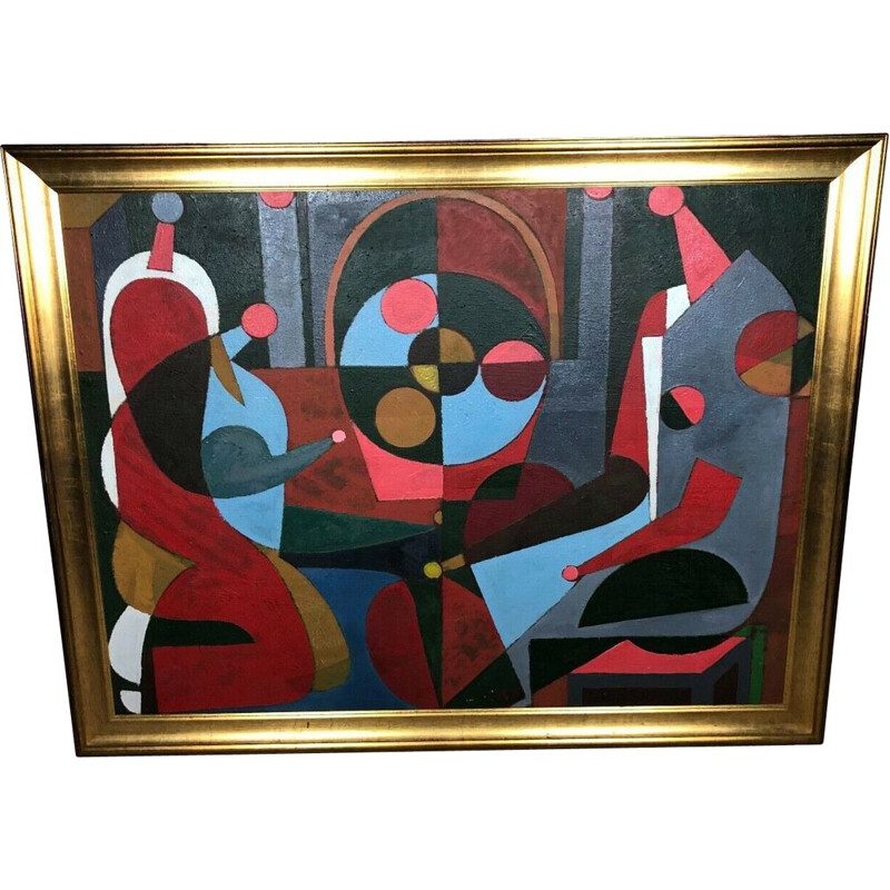 Vintage oil on canvas by Valéry Gazoukine, 1997s