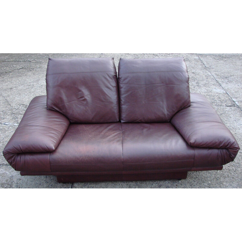 Vintage leather sofa Rolf Benz, 1970