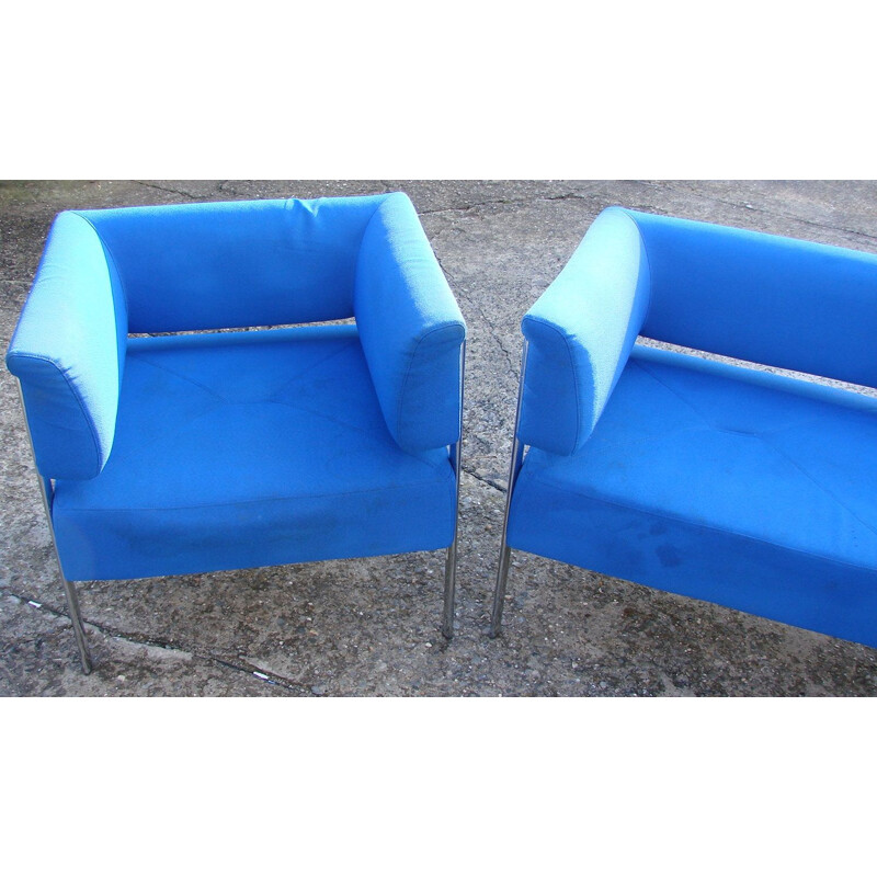 Vintage loungeset met 2 fauteuils en een bank van KOHL, Duitsland, 1990