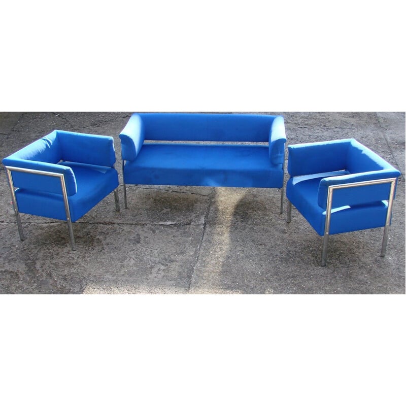 Vintage lounge set with 2 armchairs and a sofa by KOHL, Germany, 1990s
