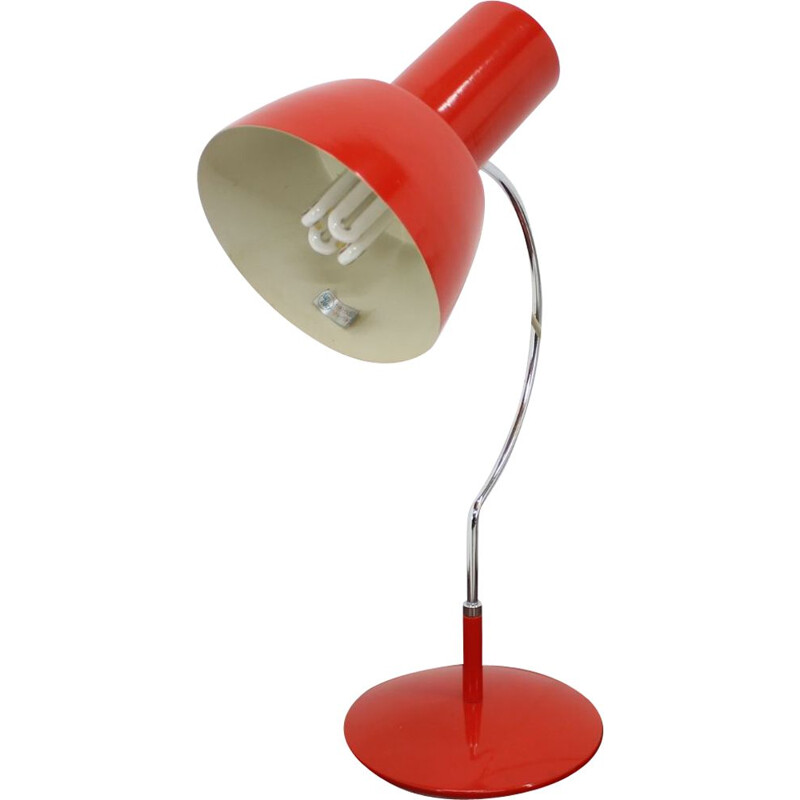 Vintage red table lamp Napako, 1960
