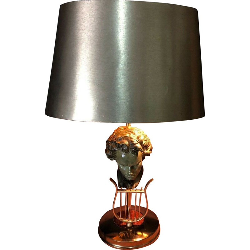 Vintage brass Beethoven desk lamp