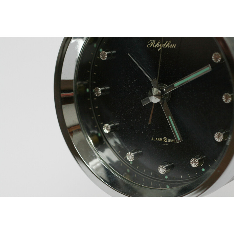 Vintage space-age alarm clock from Rhythm, 1960s