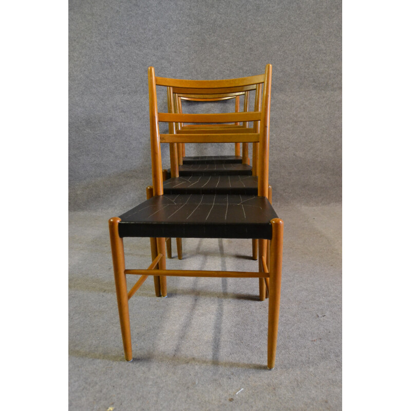 Set of 4 "Gracell" Gemla Sweden chairs, Yngve EKSTROM - 1956