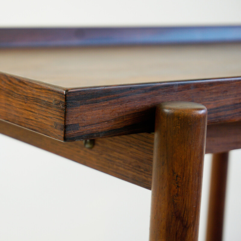 Vintage Scandinavian rosewood serving trolley by Poul Hundevad