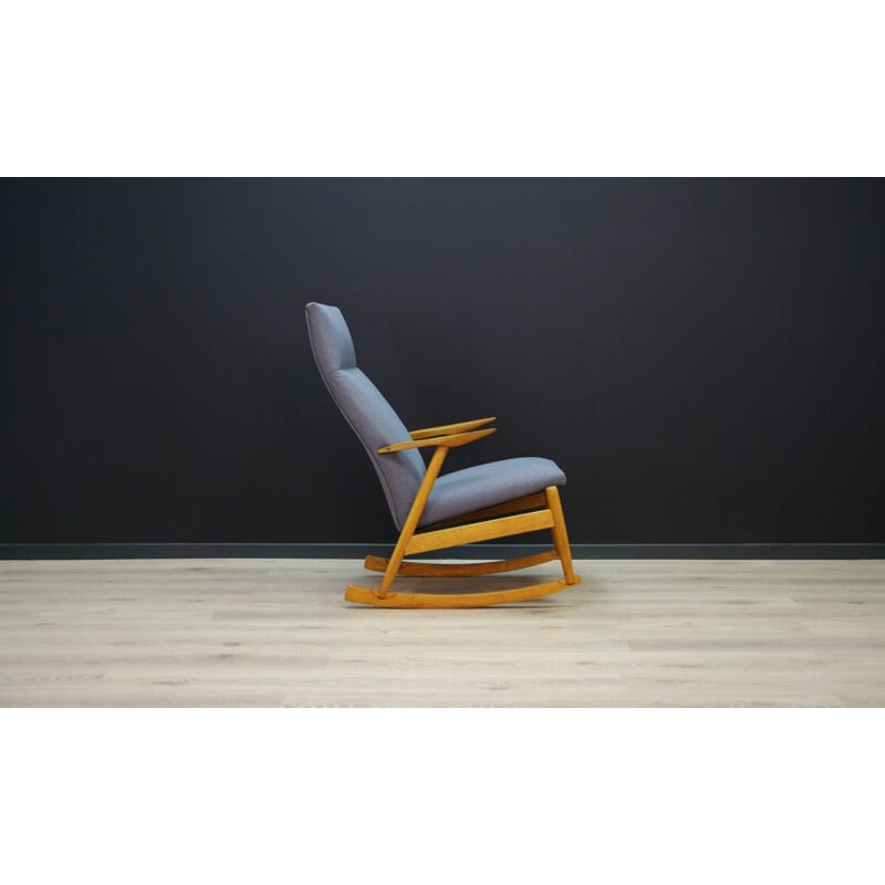 Rocking chair vintage scandinave en frêne, 1970