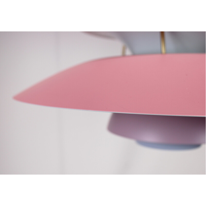 Pink vintage PH5 pendant lamp by Poul Henningsen and Louis Poulsen