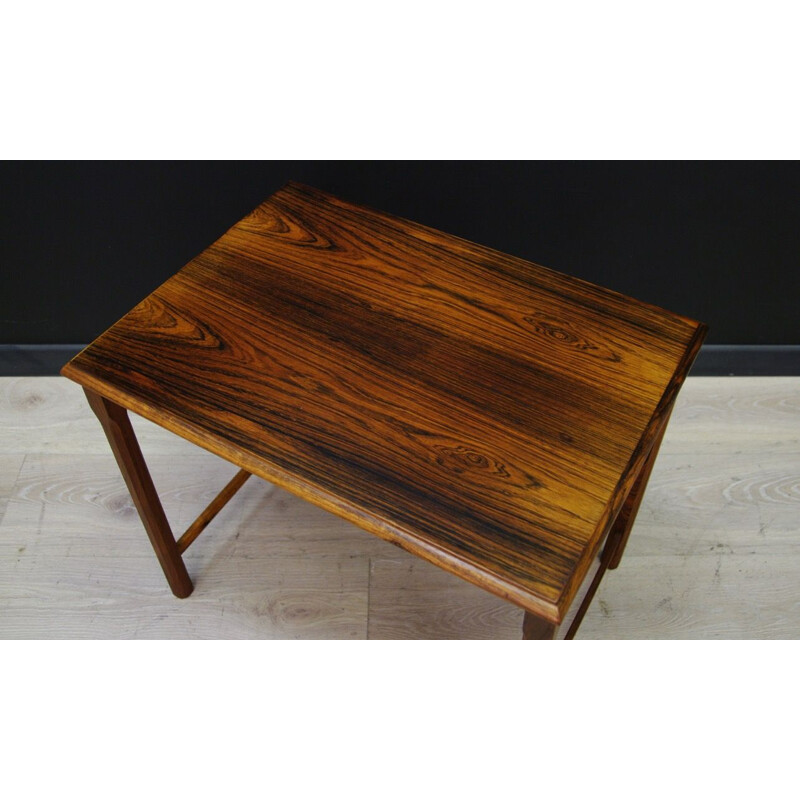 Set of 3 nesting tables in rosewood, 1960-1970