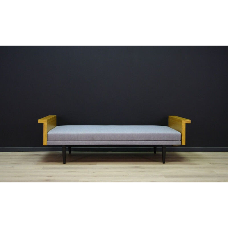 Vintage scandinavian sofa in grey fabric 1960