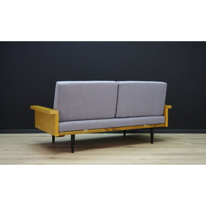 Vintage scandinavian sofa in grey fabric 1960