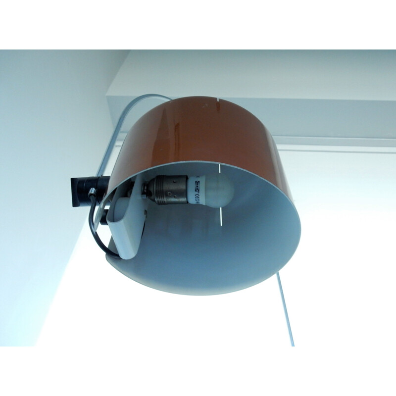 Brown Coupé wall lamp by Joe Colombo for Oluce, Italy 1967