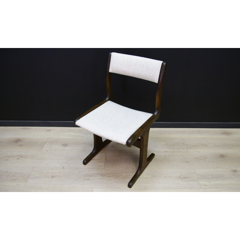 Ensemble de 6 chaises grises vintage, design scandinave, 1960-1970