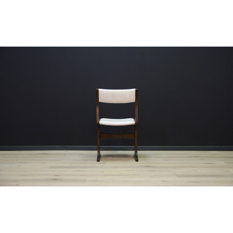 Ensemble de 6 chaises grises vintage, design scandinave, 1960-1970