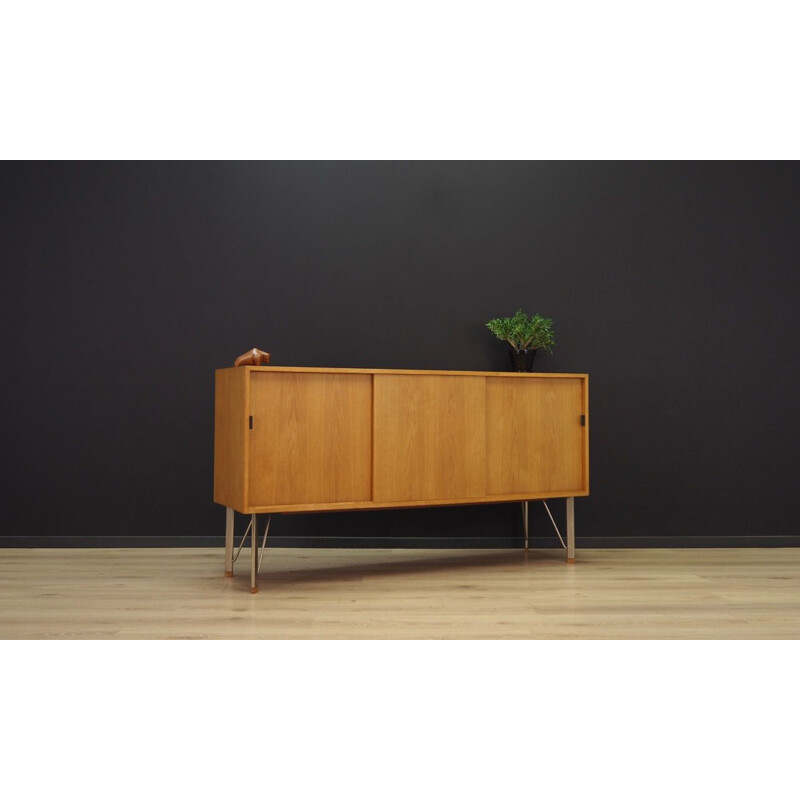 Vintage danish sideboard in ashwood and metal 1960