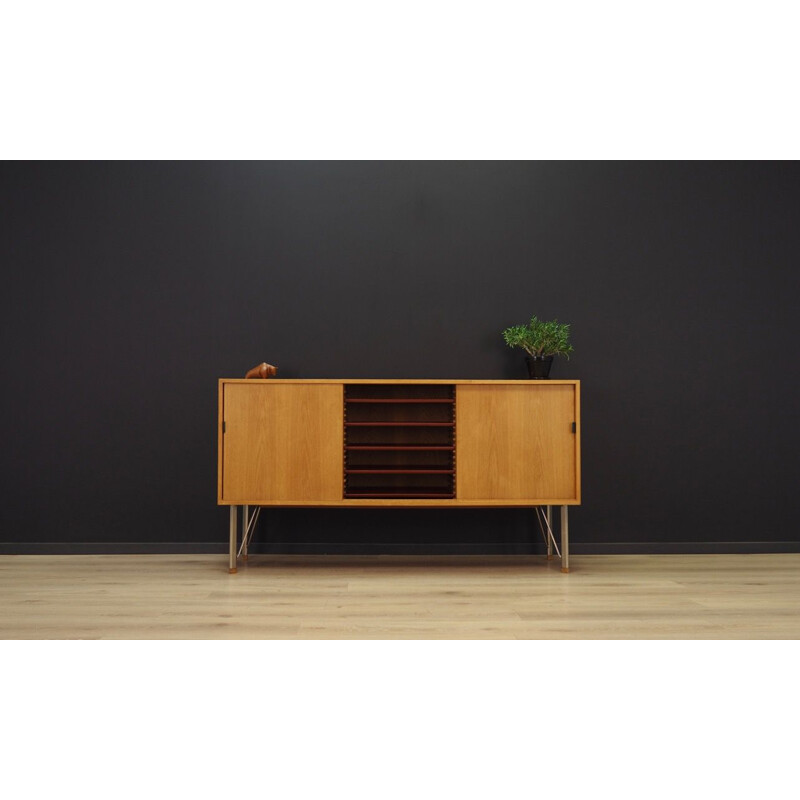 Vintage danish sideboard in ashwood and metal 1960