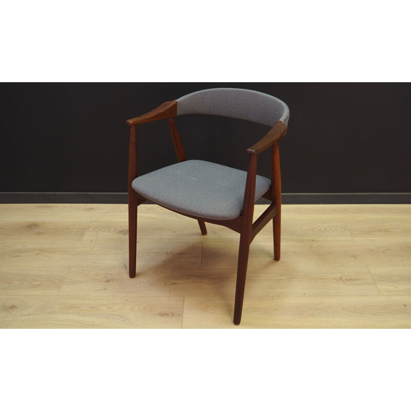 Chaise grise vintage en teck de Farstrup 1960-1970