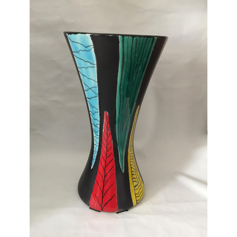 Vintage glazed ceramic vase by Gabriel Formaintraux
