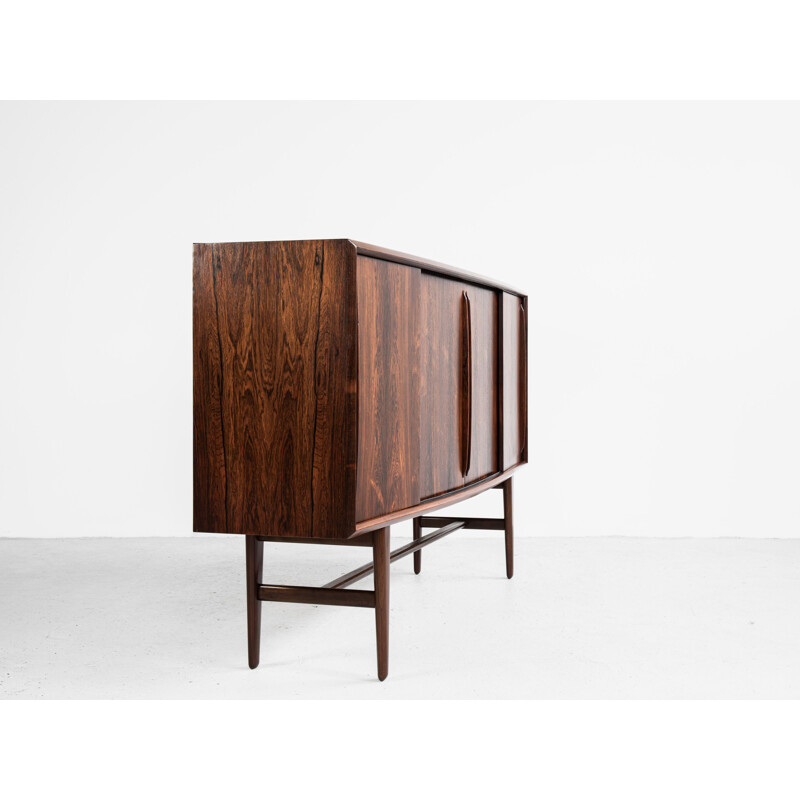 Vintage Danish highboard in rosewood by Arne Vodder for HP Hansen 1960s