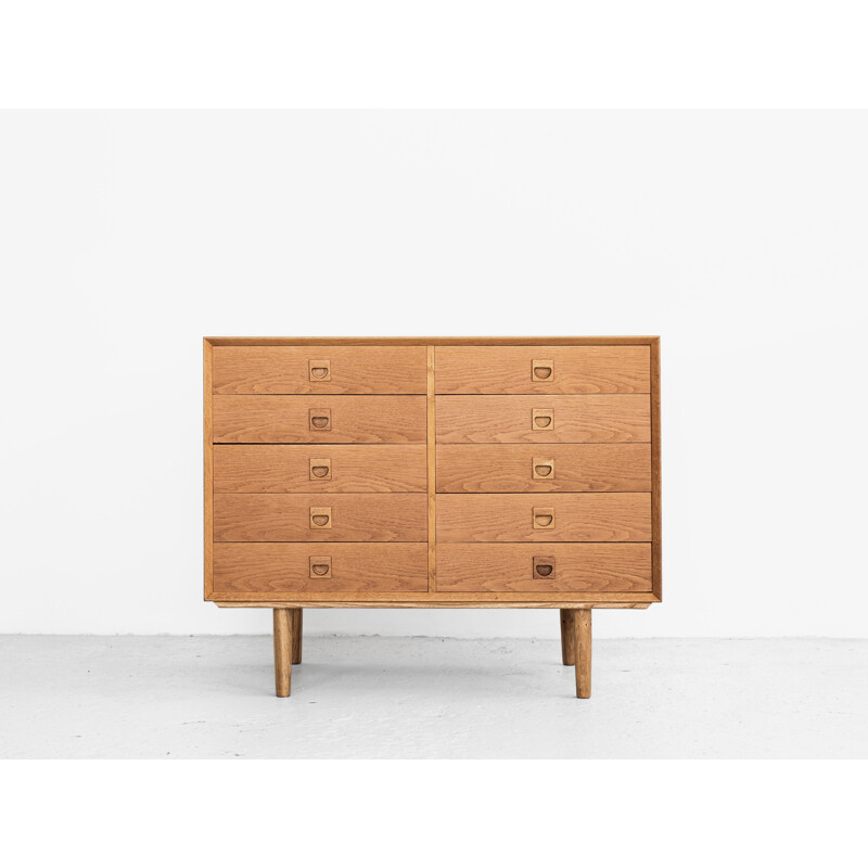 Vintage Danish chest of 2x5 drawers in oak by Brouer 1960s