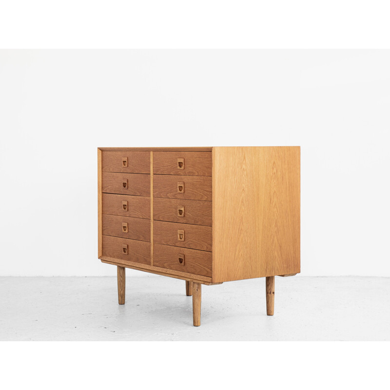 Vintage Danish chest of 2x5 drawers in oak by Brouer 1960s