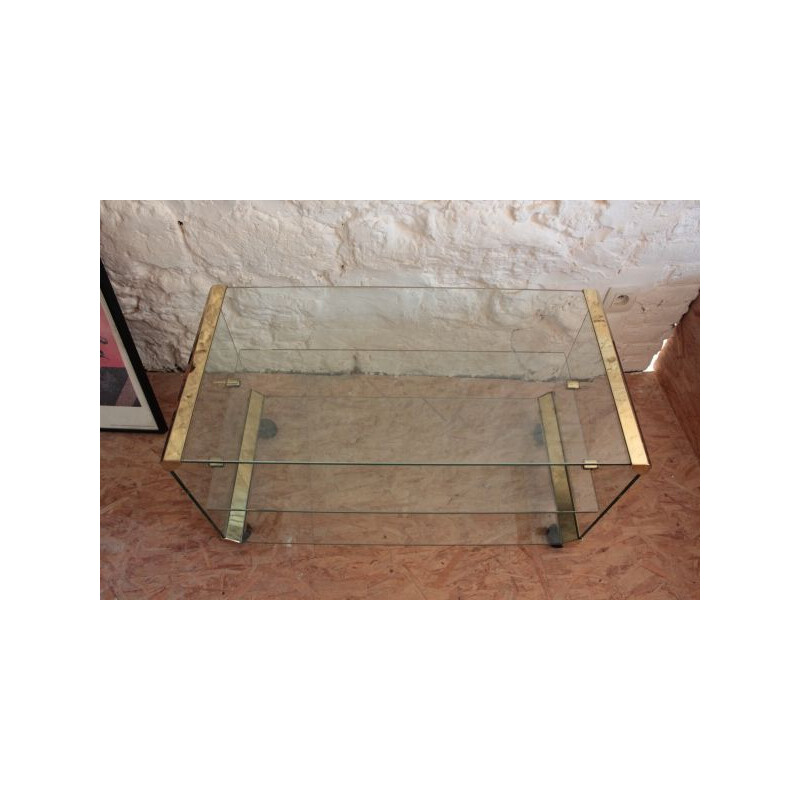  Vintage Glass Coffee Table by Gallotti & Radice