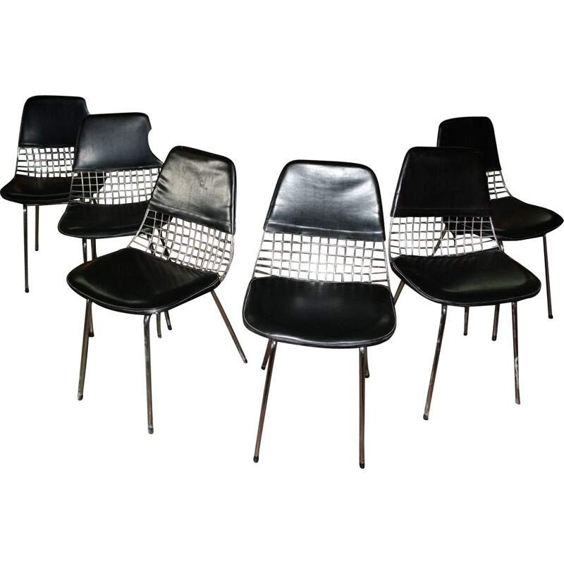 Set of 6 vintage chairs in the taste of C.Eames 1970