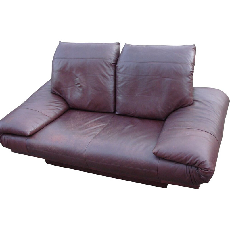 Vintage leather sofa Rolf Benz, 1970