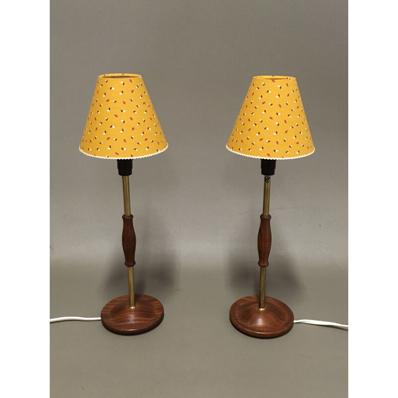 Pair of vintage Scandinavian design lamps 1950