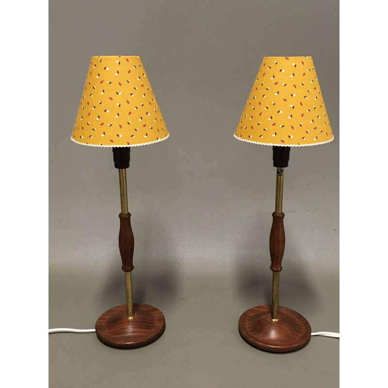 Paire de lampes vintage design scandinave 1950