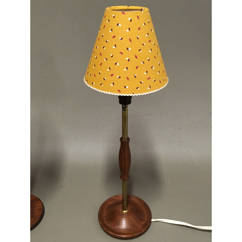 Pair of vintage Scandinavian design lamps 1950