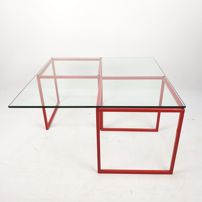 Vintage Glass Coffee table 880 UB by Artifort 1980