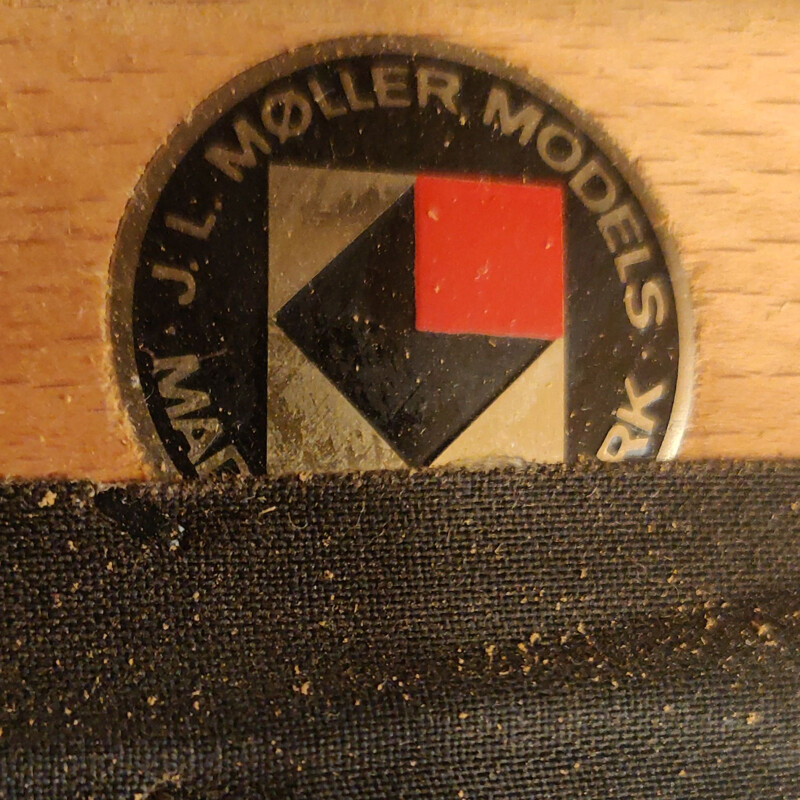 Vintage teakhouten stoel Model 75 van Niels O. Møller voor J.L. Møllers
