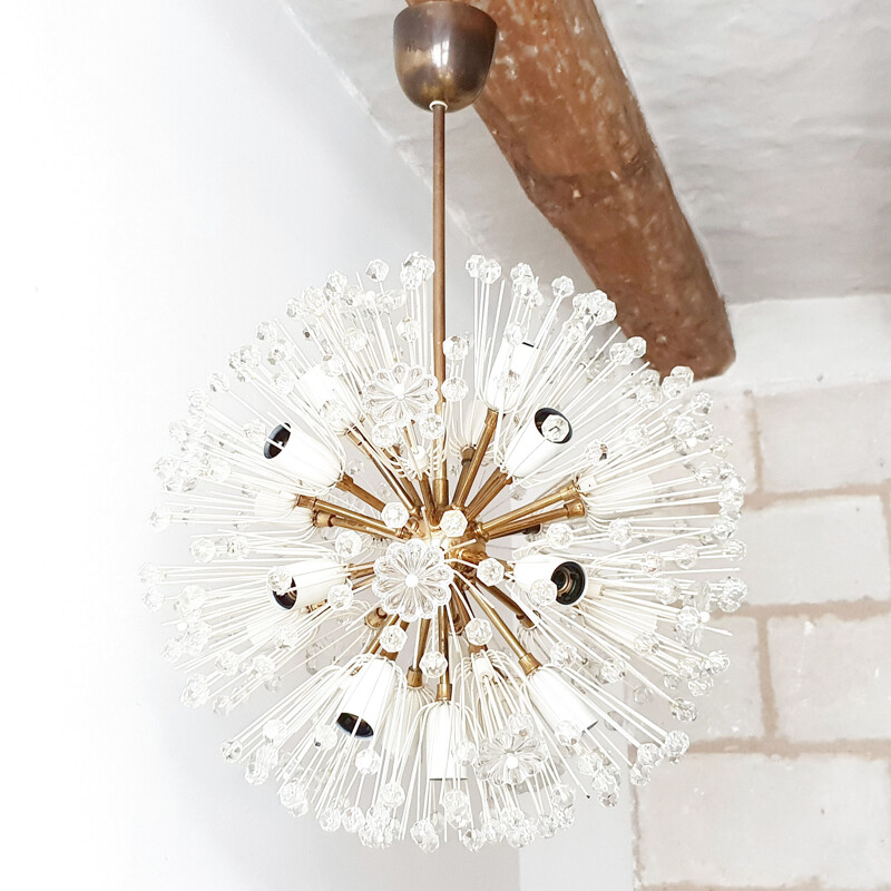 Vintage sputnik chandelier by Emil Stejnar for Rupert Nikoll 1950