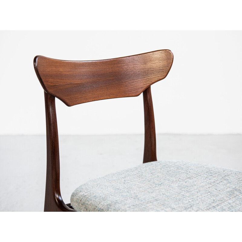 Set of 6 Vintage Danish dining chairs in teak by Schiønning & Elgaard