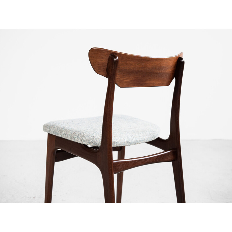 Set of 6 Vintage Danish dining chairs in teak by Schiønning & Elgaard