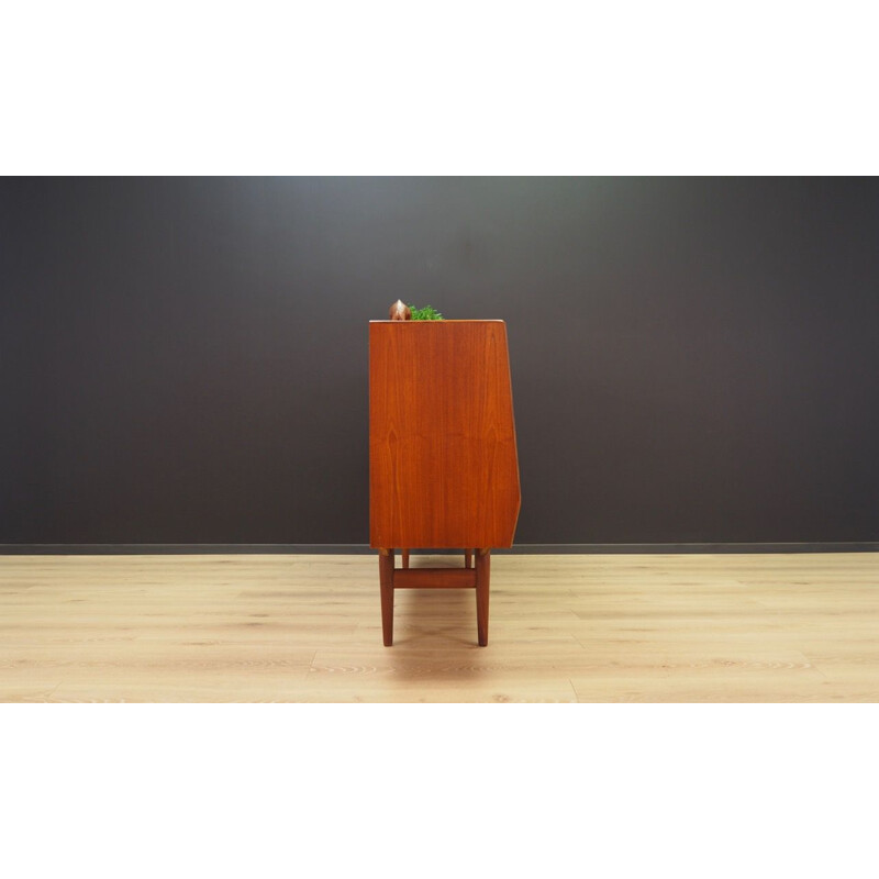 Vintage danish highboard in teak with inner mirror 1970