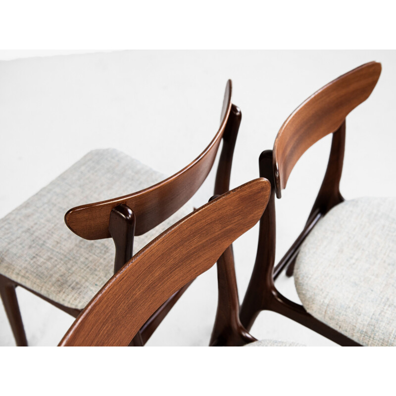 Set of 6 Vintage Danish dining chairs in teak by Schiønning & Elgaard