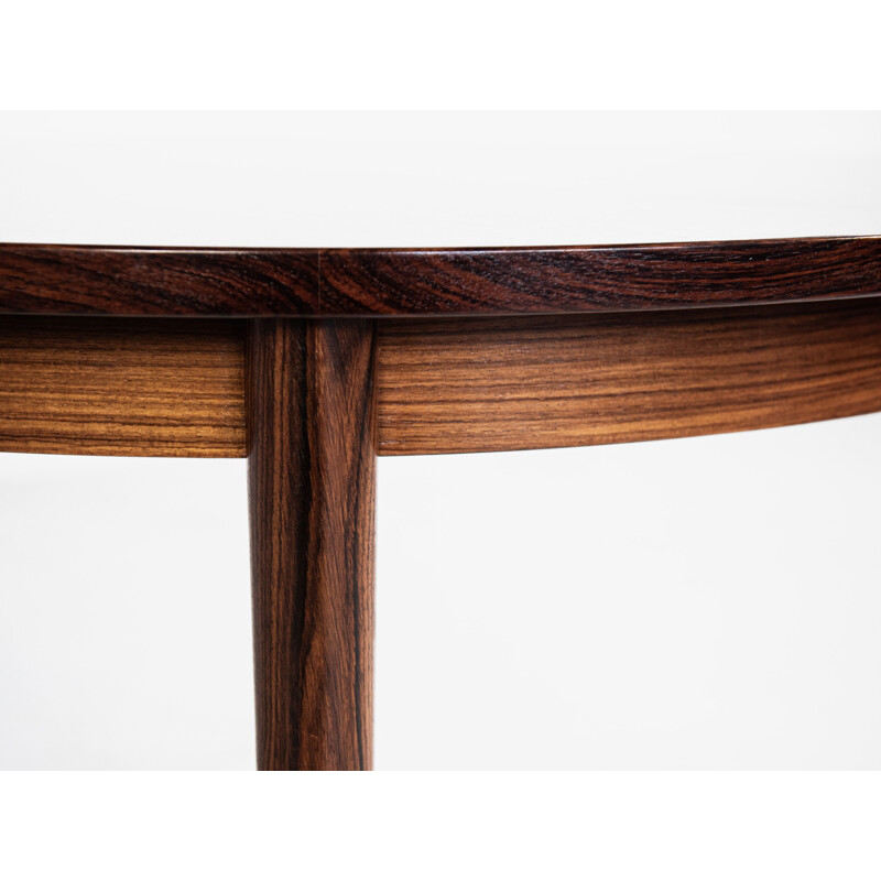 Vintage extendable round dining table in rosewood by Skovby, 1960s