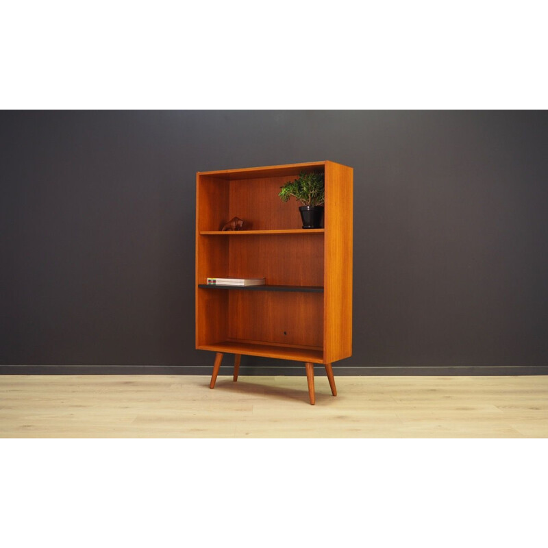 Vintage teak scandinavian bookcase, 1960-70s