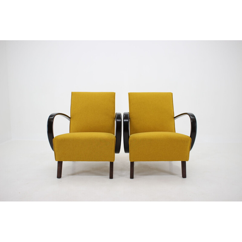 Set of 2 vintage armchairs by Jindrich Halabala, 1950s