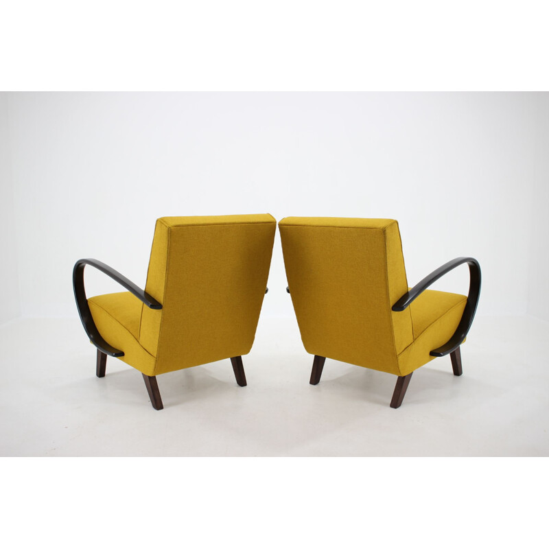 Set of 2 vintage armchairs by Jindrich Halabala, 1950s