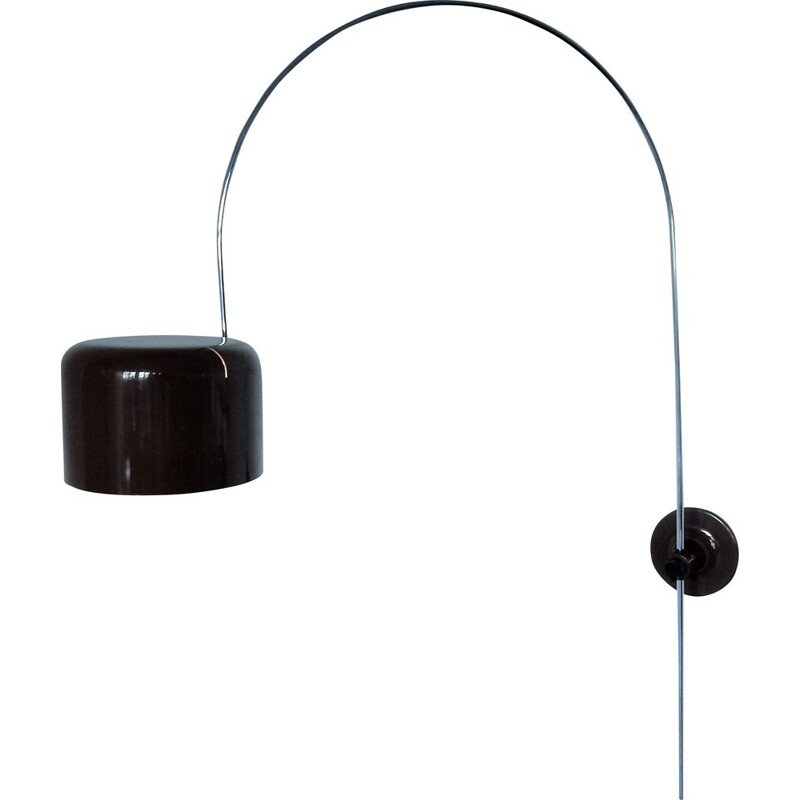 Brown Coupé wall lamp by Joe Colombo for Oluce, Italy 1967