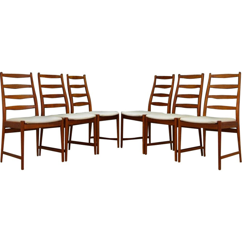 Set of 6 vintage teak scandinavian chairs for Vamo Sønderborg