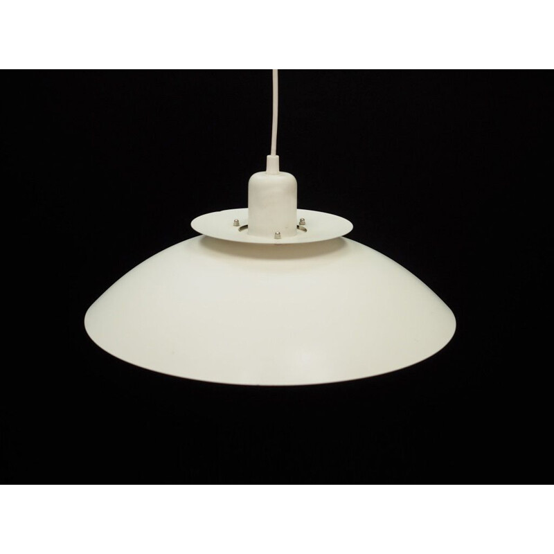 Vintage danish hanging lamp in white plastic 1970