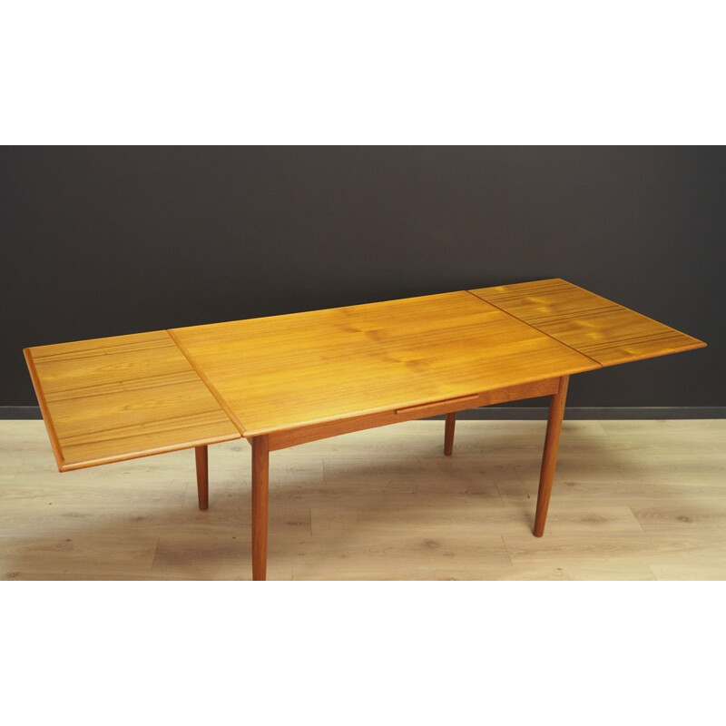 Table vintage danoise en teck extensible, 1960