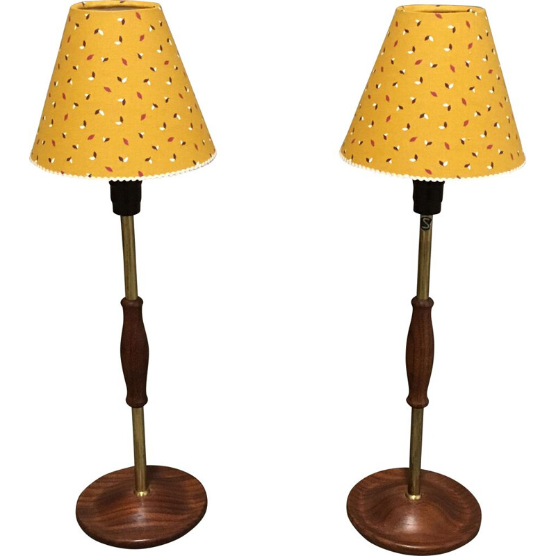 Pair of vintage Scandinavian design lamps 1950