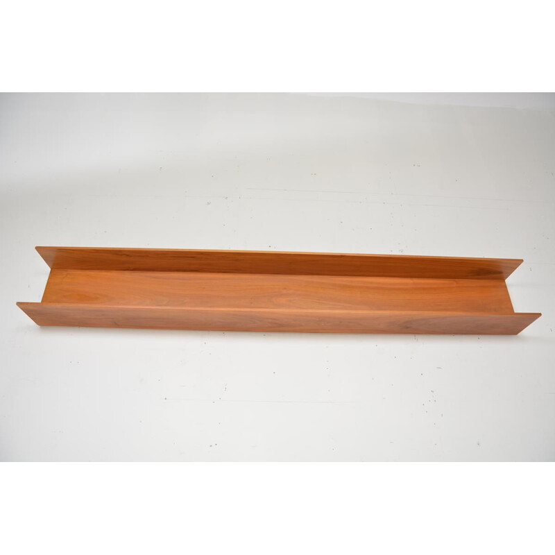 Vintage teak wall shelf by Wilhelm Renz